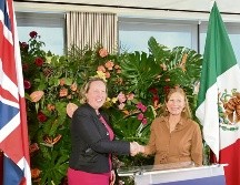 Anne-Marie Trevelyan, jefa de Comercio Internacional de Reino Unido y la secretaria de Economía, Tatiana Clouthier Carrillo, iniciaron las negociaciones formales para el acuerdo comercial. EFE