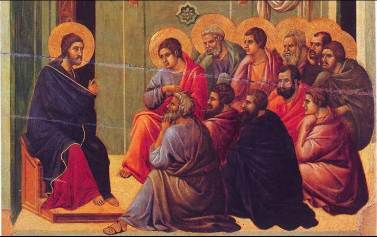 WIKIMEDIA/«Jesús despidiéndose de sus once discípulos restantes», de la «Maestà» de Duccio