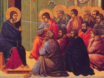 WIKIMEDIA/«Jesús despidiéndose de sus once discípulos restantes», de la «Maestà» de Duccio