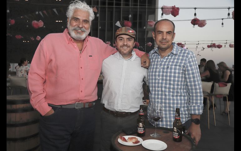 Jesús Gutiérrez Kabande, Diego Carral e Ignacio Cortes. GENTE BIEN JALISCO/Claudio Jimeno