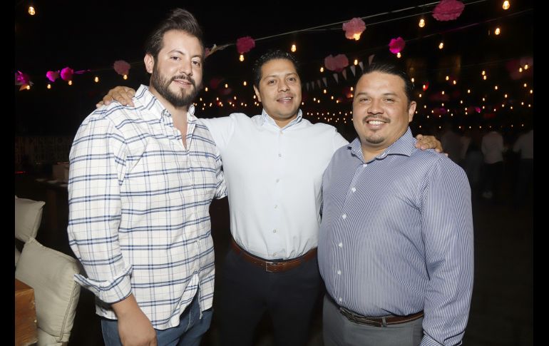 Ismael De La Torre, Ignacio Chavarín y Adán Rodríguez. GENTE BIEN JALISCO/Claudio Jimeno