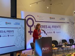 Belén Sáenz representante de ONU Mujeres en México, participó en el encuentro Mujeres al frente por los derechos y la libertad de expresión.
