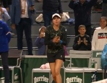 La potosina, muy segura de sí misma durante el partido, necesitó de únicamente dos sets para imponerse a la húngara Panna Udvardy. ESPECIAL