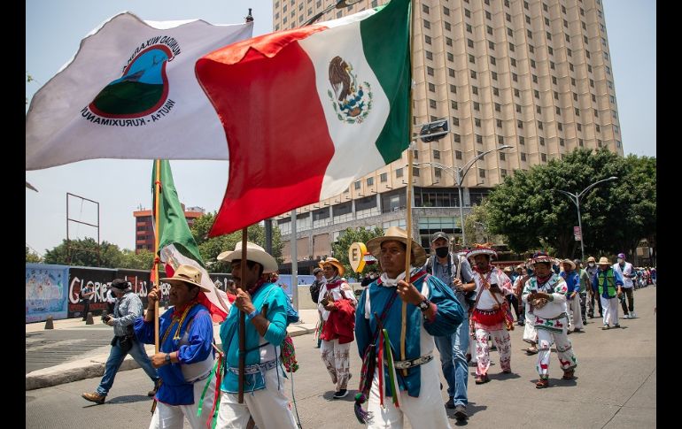 La comunidad wixaritari reclama que se les devuelvan 11 hectáreas que fueron invadidas por ganaderos de Nayari. EFE/I. Esquivel