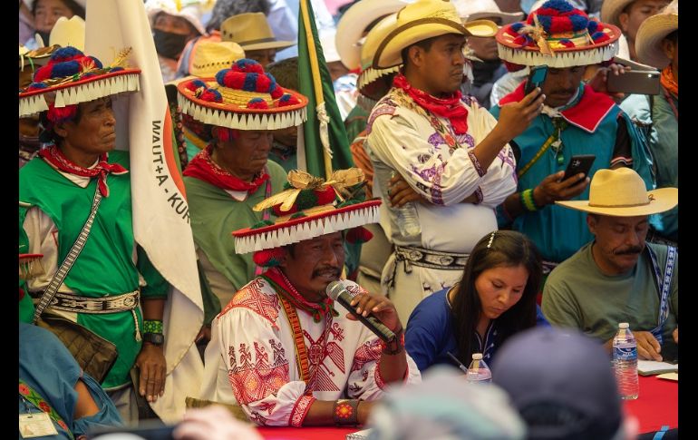 La comunidad wixaritari reclama que se les devuelvan 11 hectáreas que fueron invadidas por ganaderos de Nayari. EFE/I. Esquivel