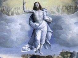 «Levantando las manos, los bendijo, y mientras los bendecía, se fue apartando de ellos y elevándose al cielo». WIKIPEDIA/«Ascención de Cristo», de Garófalo