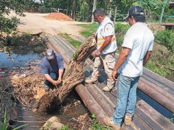 Elementos de Protección Civil estatal implementaron acciones de reducción de riesgos de inundaciones. TWITTER/@pcivilchiapas