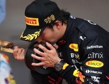 La victoria este domingo para Sergio Pérez en el Gran Premio de Mónaco, significó su 19° podio en su carrera y el tercero en primer lugar. AP/D. COLE