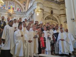 Los jugadores del Atlas acudieron a misa a la Catedral Metropolitana a las 15:00 horas. EL INFORMADOR/ E. GRANADOS