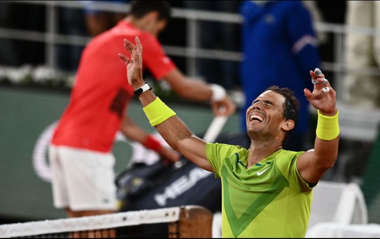 Con su triunfo sobre Djokovic, Rafa Nadal llega a 110 victorias en París. AFP/C. Archambault