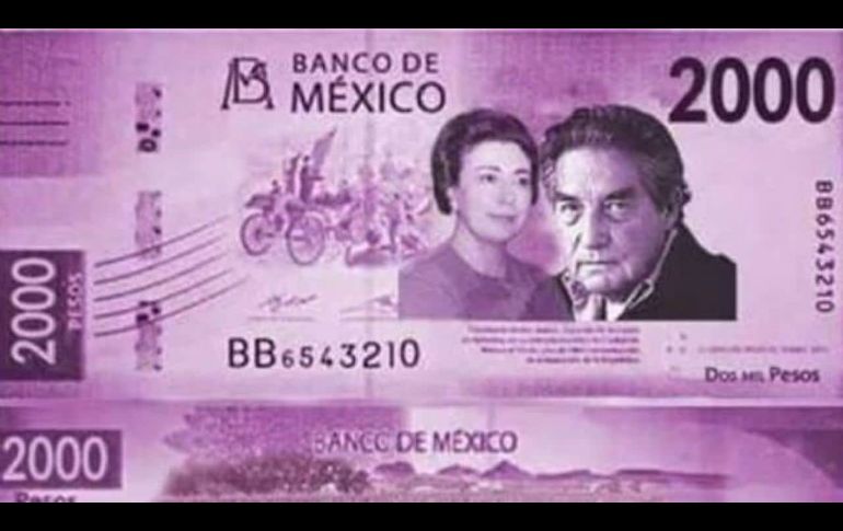 El billete de dos mil pesos llevaría como personajes destacados a Octavio Paz y Rosario Castellanos en el anverso. ESPECIAL