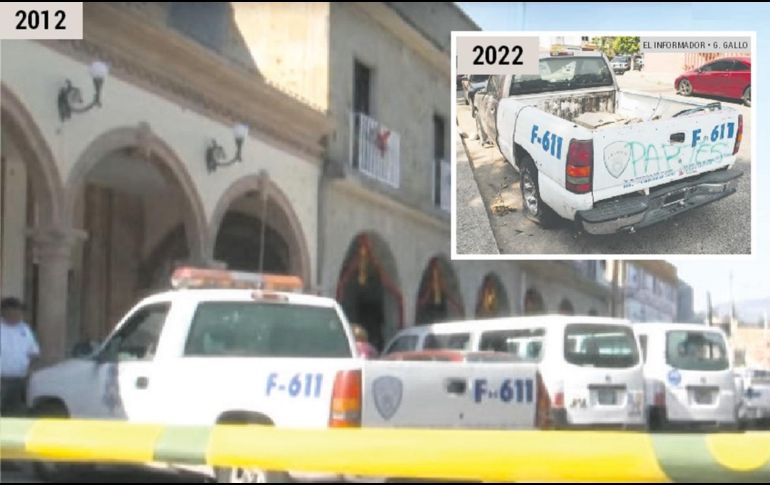 Antes y después. La “patrulla” de la Policía Vial de Jalisco, que estuvo en operación en el municipio de Ayotlán, actualmente se vende por partes en la colonia 1 de Mayo, en Guadalajara. ESPECIAL/EL INFORMADOR/G. Gallo