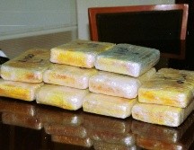 Los cuatro paquetes con cocaína tienen un valor callejero estimado de 378 mil dólares. EL INFORMADOR/ARCHIVO