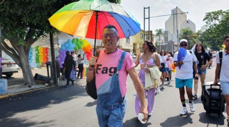 Martín Lira, de 56 años ha acudido a las marchas por el Orgullo gay desde 1982. EL INFORMADOR/ Y. MORA