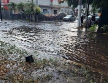 Las personas quedaron atrapadas atrapadas en una caseta en la Avenida Juan Gil Preciado #2450, al cruce con Avenida del Tigre. CORTESÍA / Policía vial