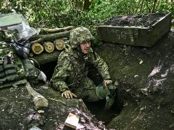 Fuerzas de Ucrania están atrincheradas en la zona del Donbás, en la defensa de su territorio. AFP