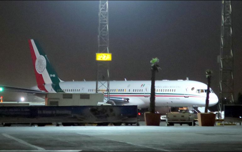El 28 de marzo pasado, López Obrador anunció que el avión presidencial estará en el AIFA debido a que no se puede vender porque 