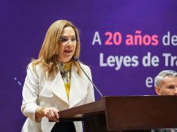 La comisionada presidenta del INAI, Blanca Lilia Ibarra, informó que Jalisco es el primer lugar nacional con mayor carga de información pública. ESPECIAL / Gobierno de Jalisco