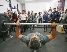 Esta mañana se inauguró un gimnasio destinado para el ejercitamiento y acompañamiento de 103 elementos de la policía de Guadalajara. ESPECIAL
