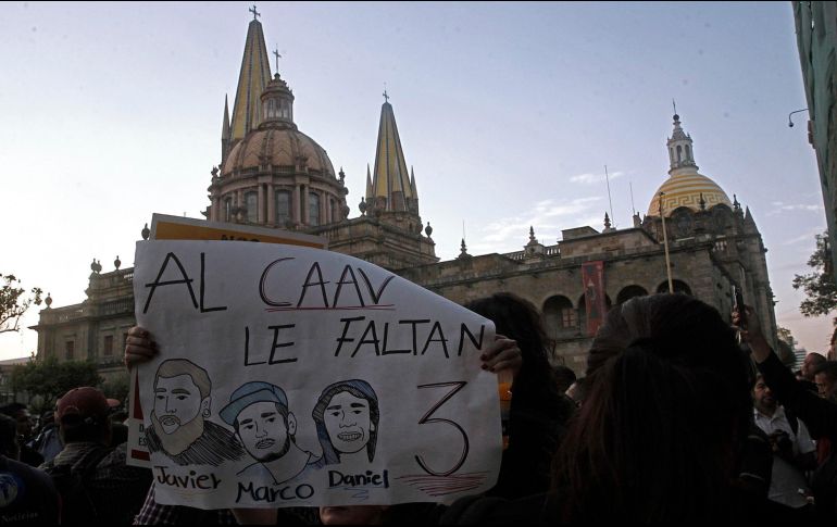 La desaparición de los estudiantes generó diversas protestas en la Metrópoli. EL INFORMADOR/ARCHIVO