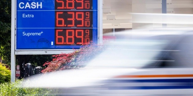 In the United States, gasoline exceeds five dollars