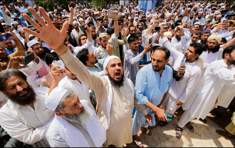 Las protestas se replicaron en varias ciudades de Asia y unas 20 naciones musulmanas pidieron explicaciones a las representaciones indias en sus países. . EFE/A. Arbab