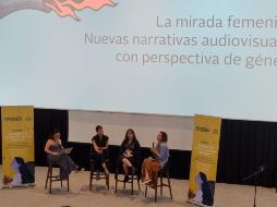 En el foro participaron las cineastas Agustina Chiarino, Sandra Solares y Ana Endara, moderadas por Maria Fernanda Céspedes. EL INFORMADOR / N. Gutiérrez