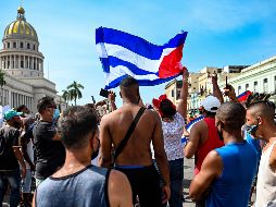 En las protestas los cubanos exigieron desde el fin del desabasto de comida hasta cambios de gobierno. AFP/Y. Lage