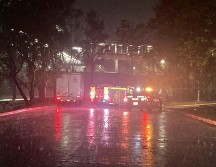 La lluvia que se registró la noche de ayer dejó varios árboles caídos, además de casi 100 vehículos varados. ESPECIAL /