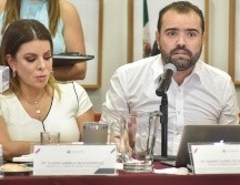 Claudia Salas Rodríguez, presidenta de la Comisión de Hacienda; y Gerardo Quirino Velázquez Chávez, coordinador de la fracción de Movimiento Ciudadano. ESPECIAL