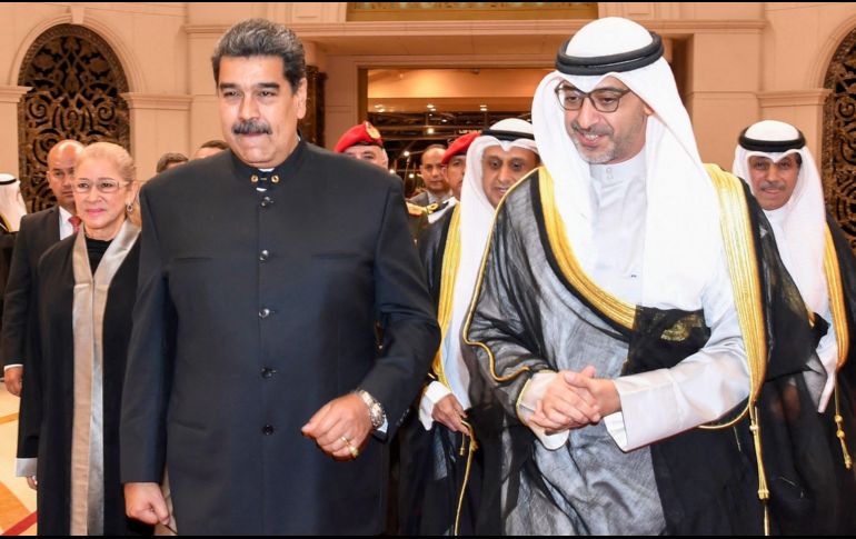 Nicolás Maduro viaja a Qatar como parte de su gira por Medio Oriente. AFP/ HO/ EMIRI DIWAN