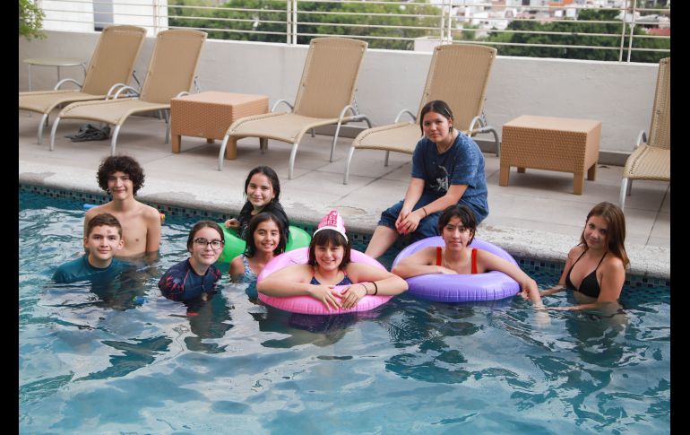 Iker Flores, Emilio Besanilla, Fátima Saiso, Lua Rivas, Alba Lucero, Frida Vizcaino, Julia Espinosa, Valentina López y Matilde Montena. GENTE BIEN JALISCO/Antonio Martínez