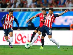 La última vez que estos equipos se enfrentaron en el estadio Akron fue en la ida de los cuartos de final del pasado Clausura 2022, y el juego terminó con victoria a favor de Atlas de 1-2. EFE/ ARCHIVO