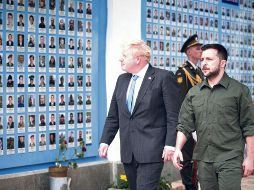 El primer ministro inglés, Boris Johnson, recorrió las calles de Kiev acompañado por Volodimir Zelenski. EFE