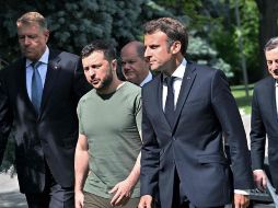 Macron estuvo con el presidente ucraniano. AFP