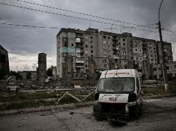 Ambulancia destruida en el Donbás. AFP/A. Messinis