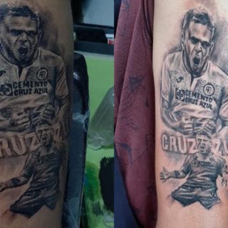 Aficionados del América se burlan del fan del Cruz Azul que se tatuó al "Cabecita"