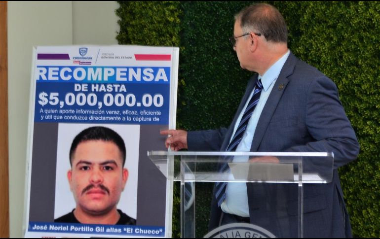 La Fiscalía de Chihuahua anunció una recompensa de cinco millones de pesos a quien aporte información que conduzca a la captura de 