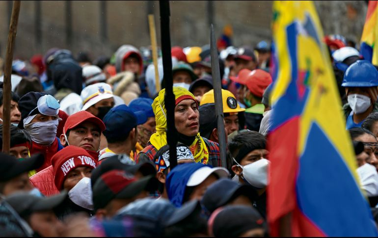 Van 10 días seguidos de protestas en Ecuador. EFE