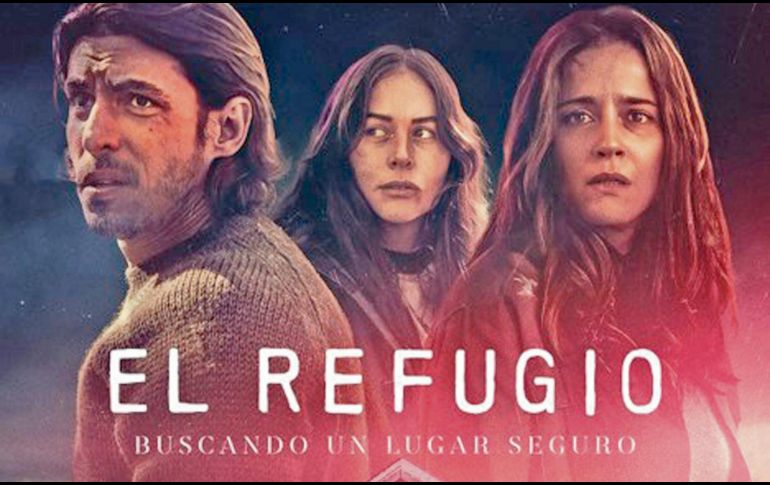 Alberto Guerra, Zuria Vega (al centro) y Ana Claudia Talancón, en la primera serie de ciencia ficción de la plataforma. CORTESÍA