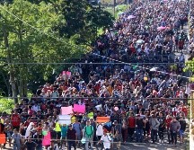 Esta es la octava movilización de migrantes sin papeles que se organiza en Chiapas en lo que va de 2022. EFE/J. Blanco