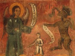 La libertad es un don que recibimos de lo Alto, no de nuestra humana naturaleza, como sí lo es el libre arbitrio. WIKIPEDIA/Ángel con las virtudes contra demonio con los pecados