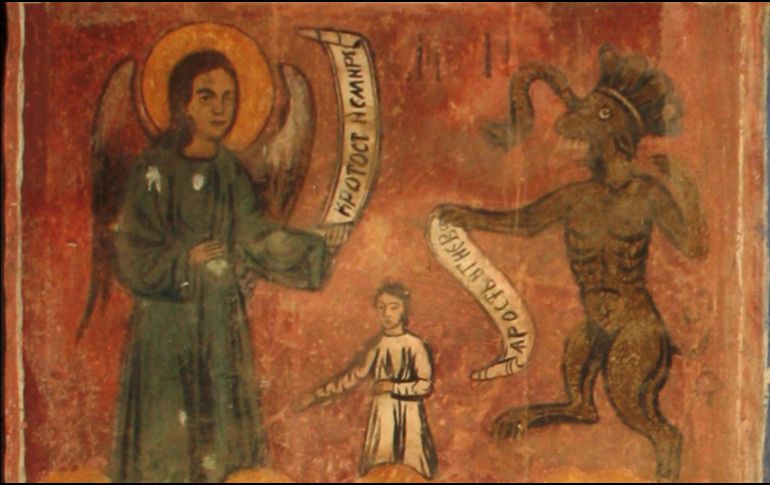 La libertad es un don que recibimos de lo Alto, no de nuestra humana naturaleza, como sí lo es el libre arbitrio. WIKIPEDIA/Ángel con las virtudes contra demonio con los pecados