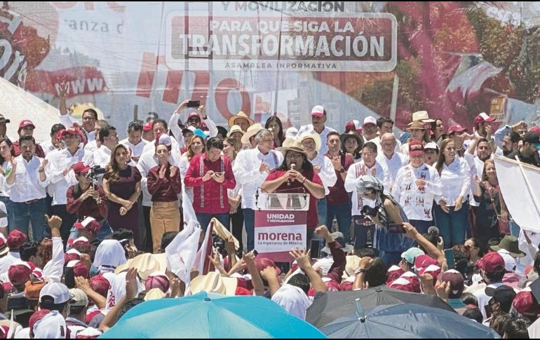 La plana mayor de Morena realizó otra jornada informativa en la población de Madero, Coahuila, donde asistieron los tres aspirantes a la candidatura presidencial. EL UNIVERSAL