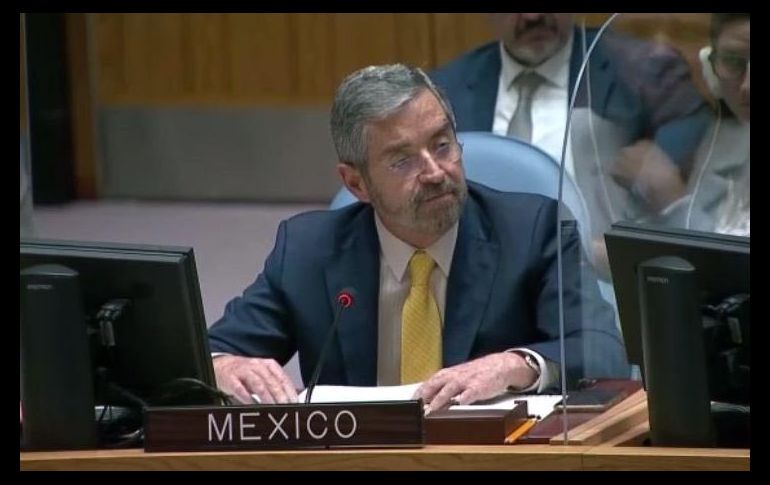 De la Fuente urgió a la mediación y el diálogo que lleven a un cese al fuego total. TWITTER/@MexOnu