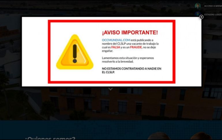 Empresas de SLP han alertado sobre fraudes en falsas ofertas laborales. SUN/ESPECIAL