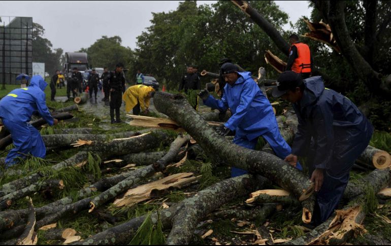 Las autoridades nicaragüenses, que realizaron evacuaciones y suspendieron los zarpes, reportaron la caída de árboles a causa de los vientos de 65 kilómetros por hora de Bonnie. EFE / J. Torres