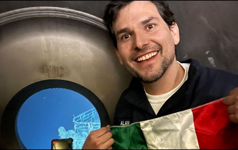 La primera misión de Alan rumbo a los restos del Titanic no se pudieron realizar debido a problemas con el sumergible; ahora, el youtuber y actor lo ha conseguido. CORTESÍA / ALANXELMUNDO