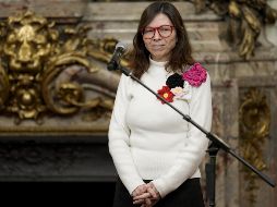 Silvina Batakis celebró una breve conferencia de prensa este lunes, en la que no admitió preguntas de los medios. AP/N. Pisarenko