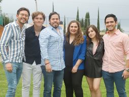 Emmanuel Rodarte, Sebastián Álvarez, Gerardo Burgos, Ani Navarro, Pau Álvarez y Diego Gutiérrez. GENTE BIEN JALISCO/Claudio Jimeno